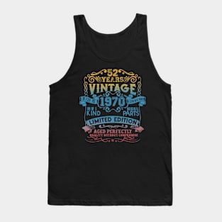 52 Years old Vintage 1970 Limited Edition 52nd Birthday Tank Top